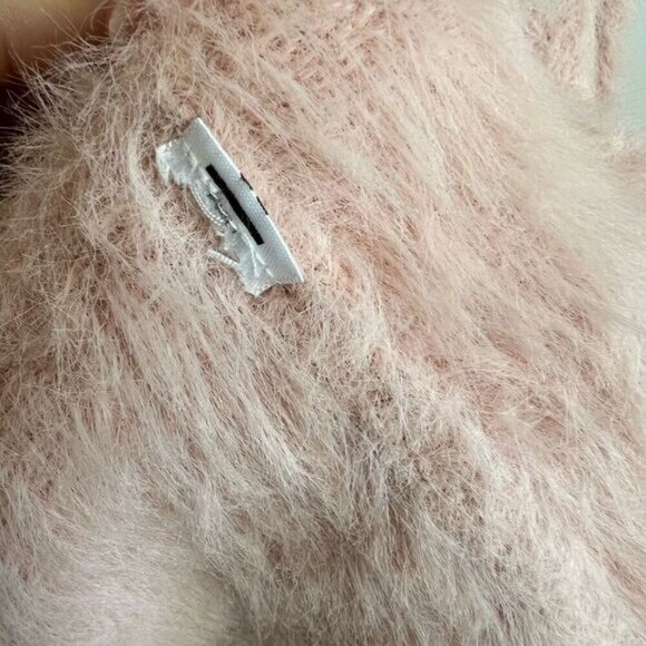 Vintage Unbranded Women’s Large Pink Plush Teddy Pullover Crewneck Sweater - Picture 6 of 12